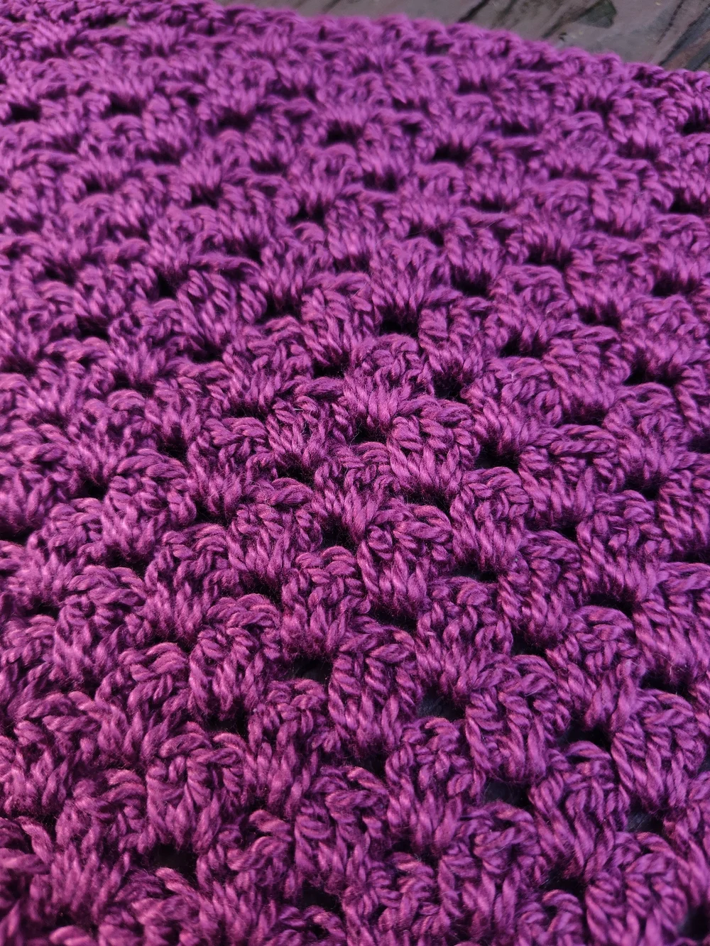 Handmade Crochet Triangle Scarf Bandana - Purple